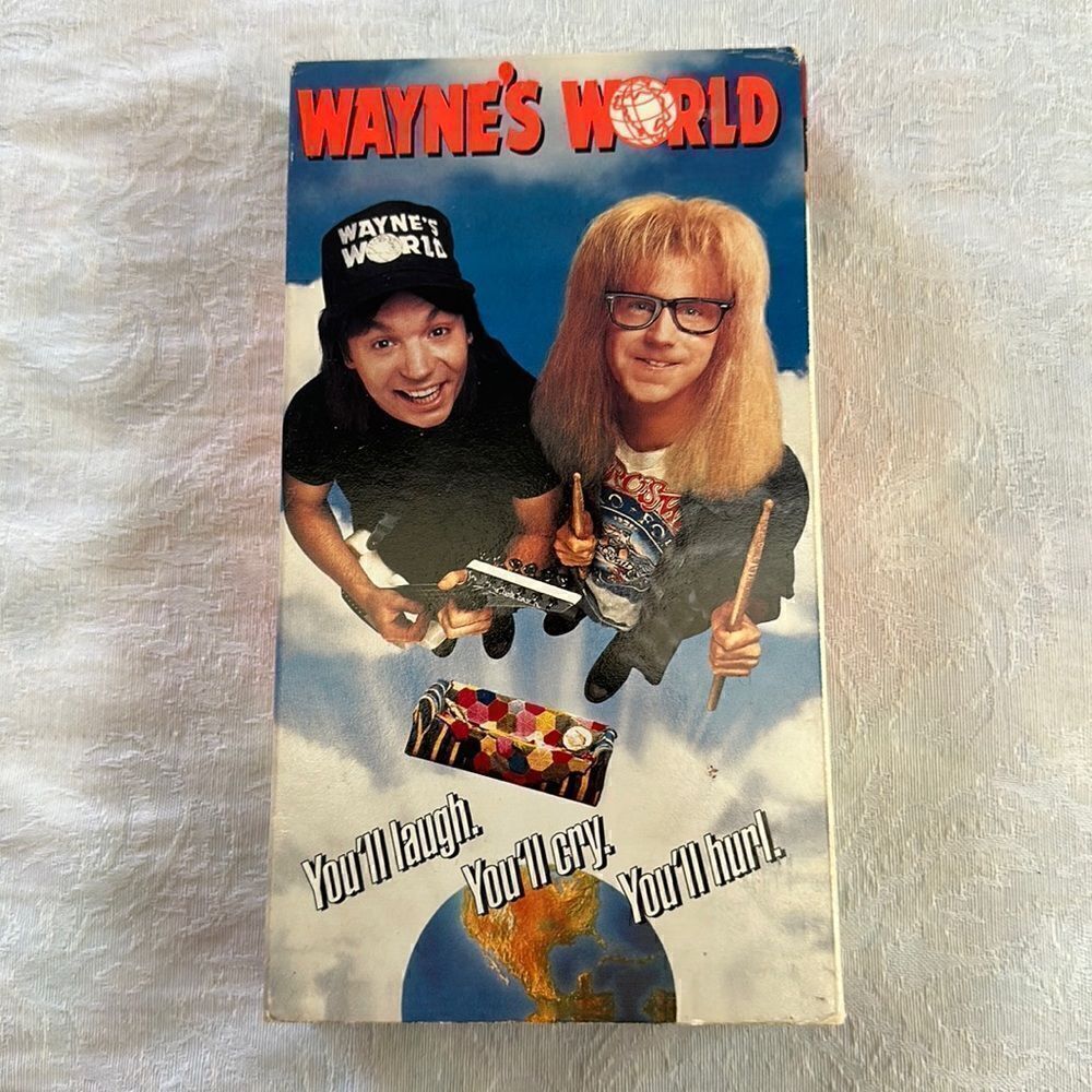 Wayne’s World VHS Tape Entertainment Wayne and Garth Crazy Comedy Classic